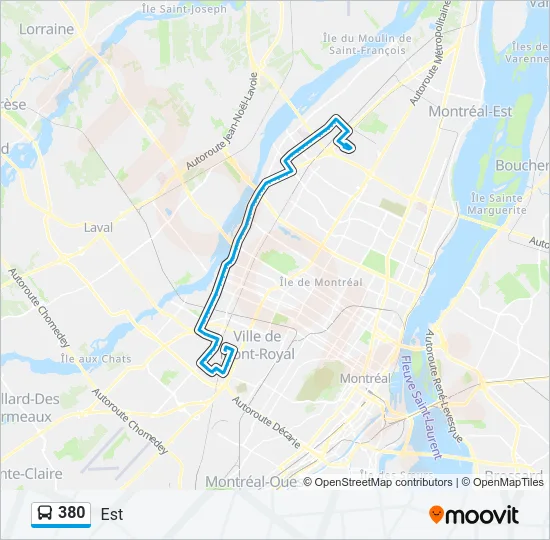 380 Bus Line Map