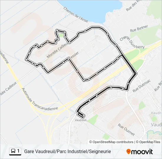 1 Bus Line Map