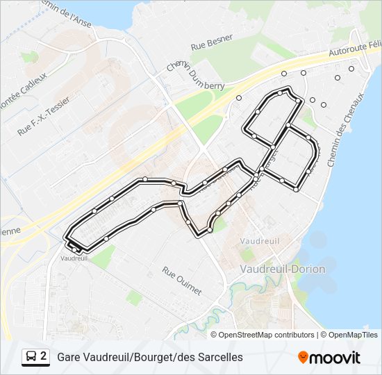 2 Bus Line Map