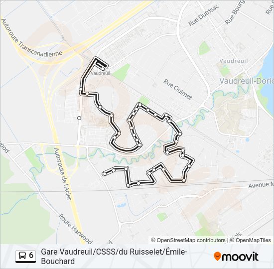 6 Bus Line Map