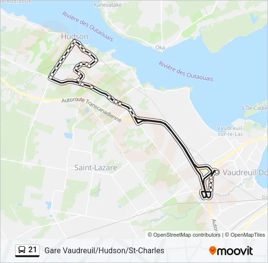 21 Bus Line Map