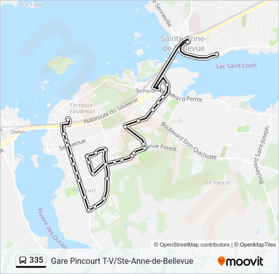 335 Bus Line Map