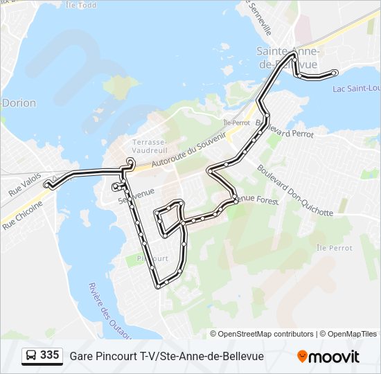 335 Bus Line Map