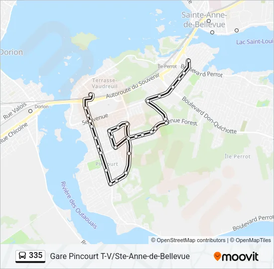 335 Bus Line Map