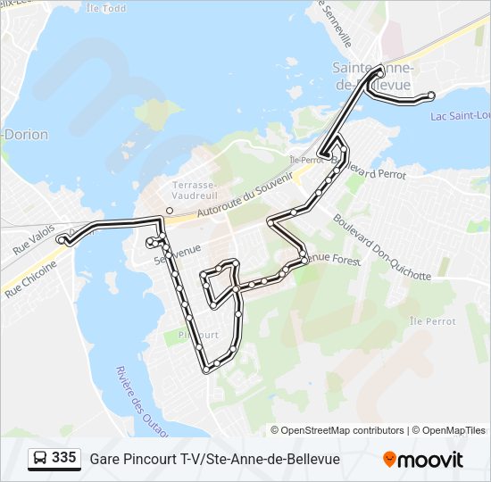 335 Bus Line Map
