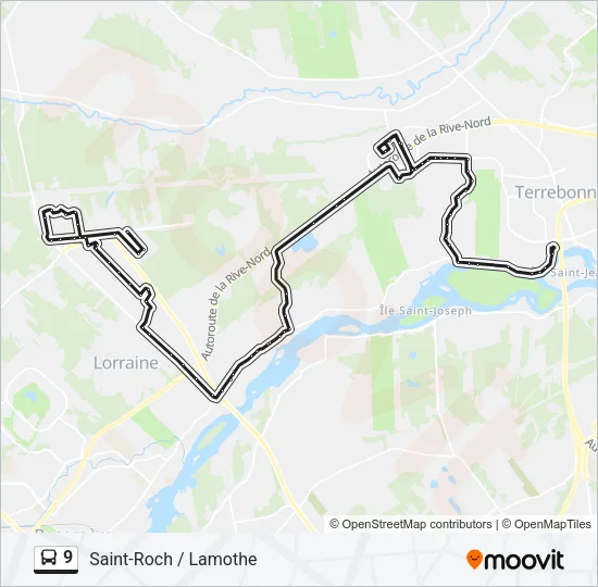 9 Bus Line Map