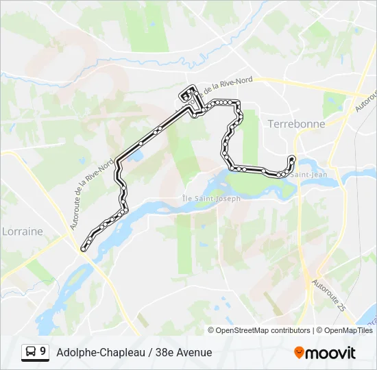 9 Bus Line Map