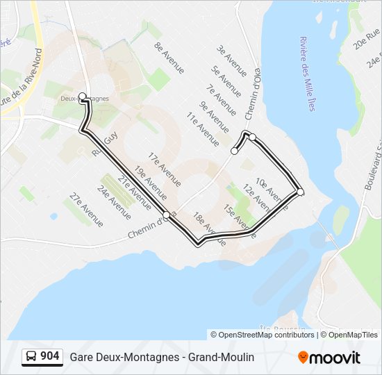 904 Bus Line Map