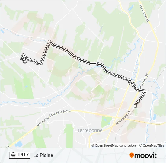 T417 Shuttle Line Map