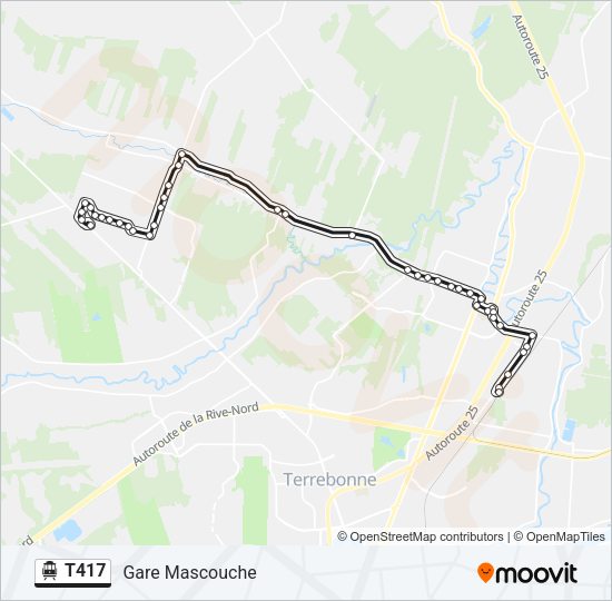 T417 Shuttle Line Map