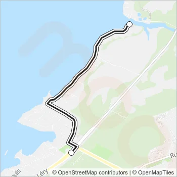 Plan de la ligne T-1 de shuttle