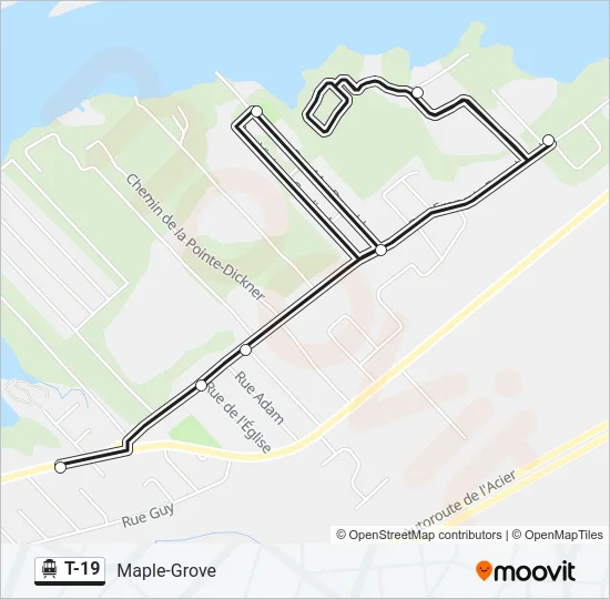 T-19 Shuttle Line Map