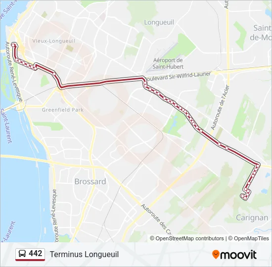 442 Bus Line Map