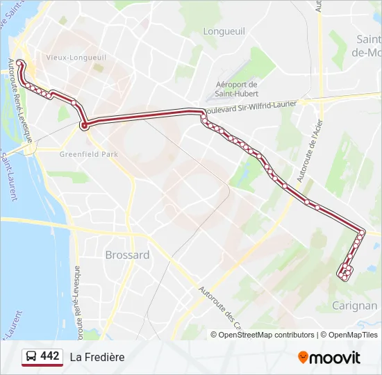 442 Bus Line Map