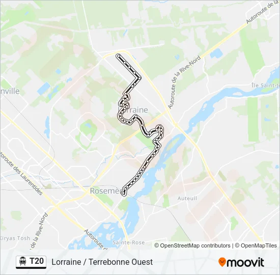 T20 Shuttle Line Map