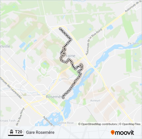 T20 Shuttle Line Map