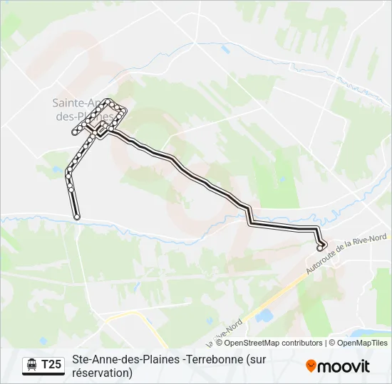 T25 Shuttle Line Map