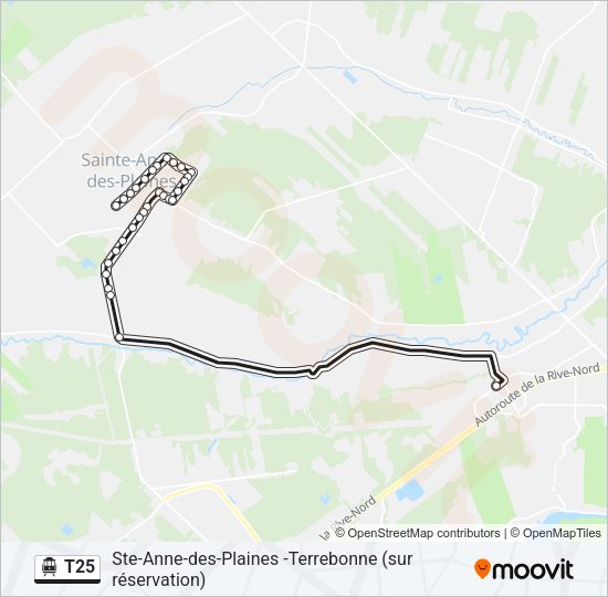 T25 Shuttle Line Map