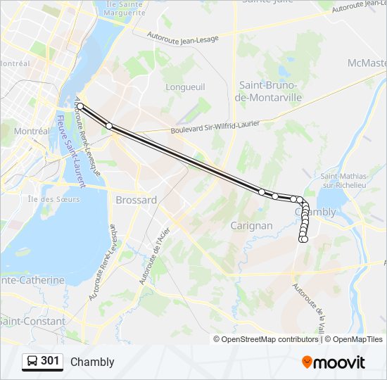 301 Route: Schedules, Stops & Maps - Chambly (Updated)