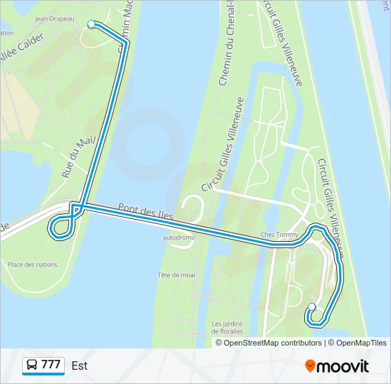 777 Bus Line Map