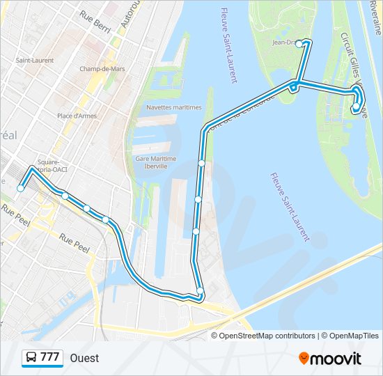 777 Bus Line Map