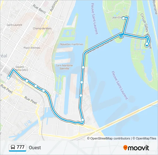 777 Bus Line Map