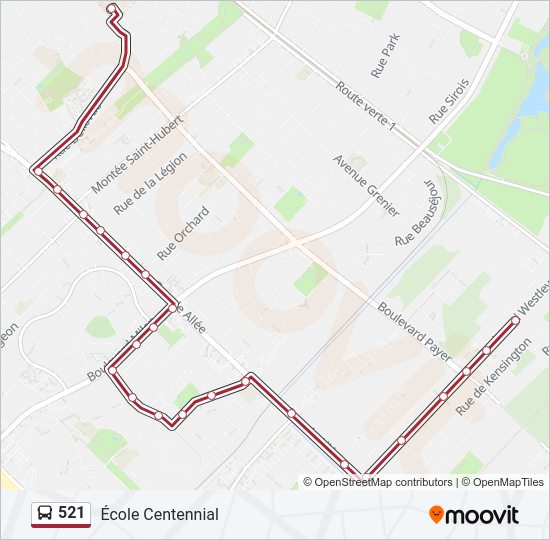 521 Bus Line Map