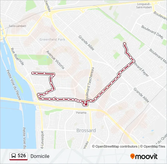 526 Bus Line Map
