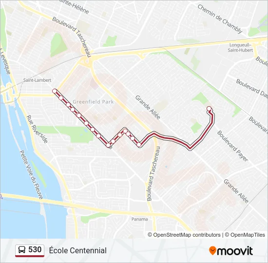 530 Bus Line Map