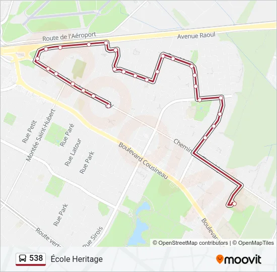 538 Bus Line Map