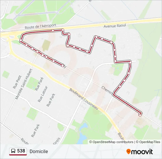 538 Bus Line Map