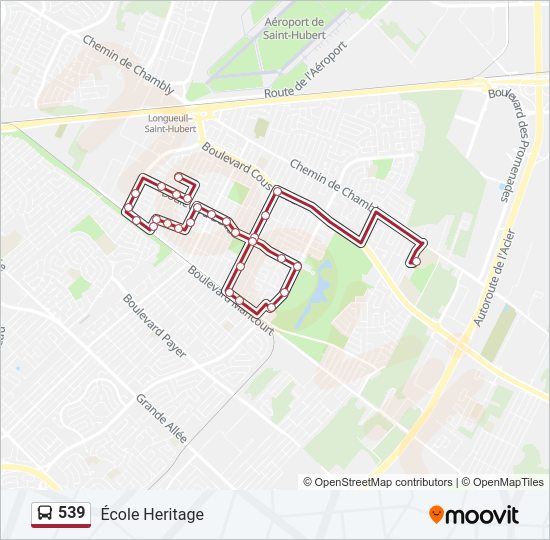 539 Bus Line Map