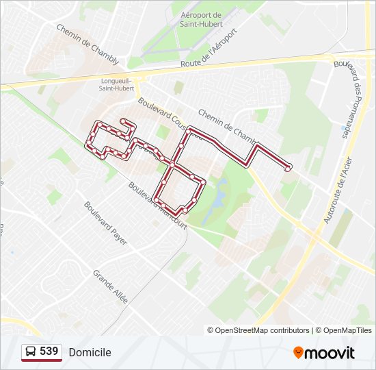 539 Bus Line Map