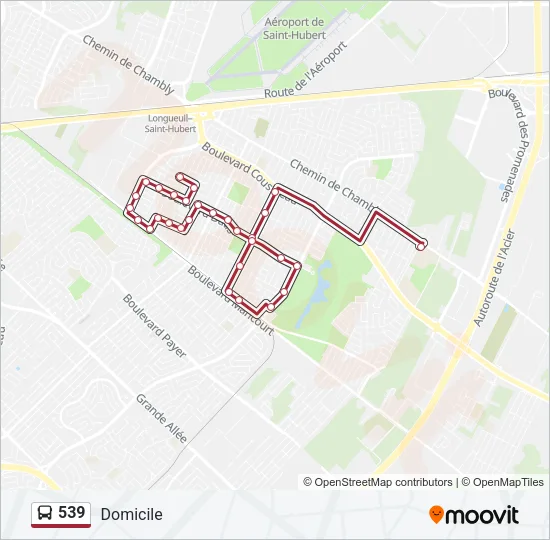 539 Bus Line Map