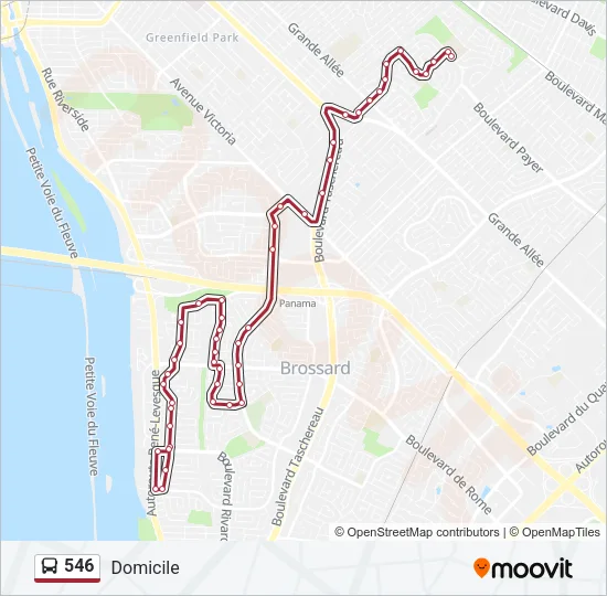 546 Bus Line Map