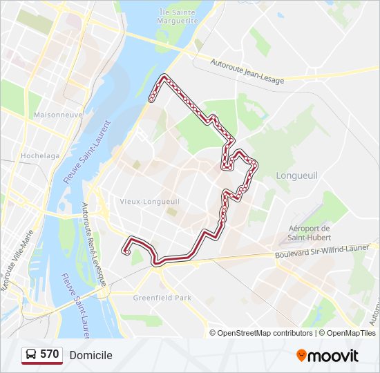 570 Bus Line Map