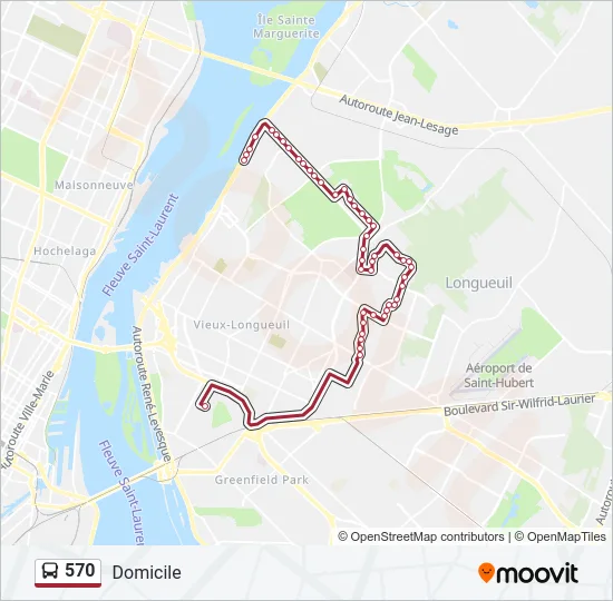 570 Bus Line Map