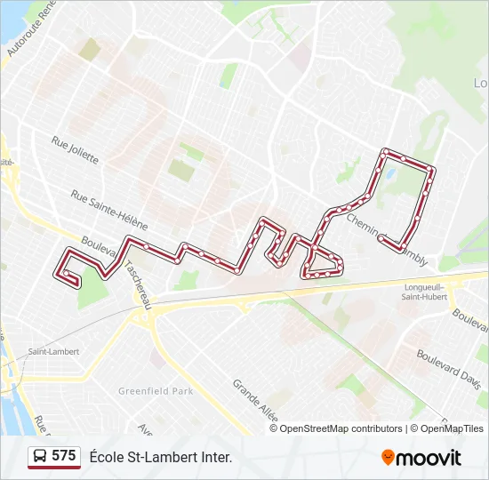 575 Bus Line Map