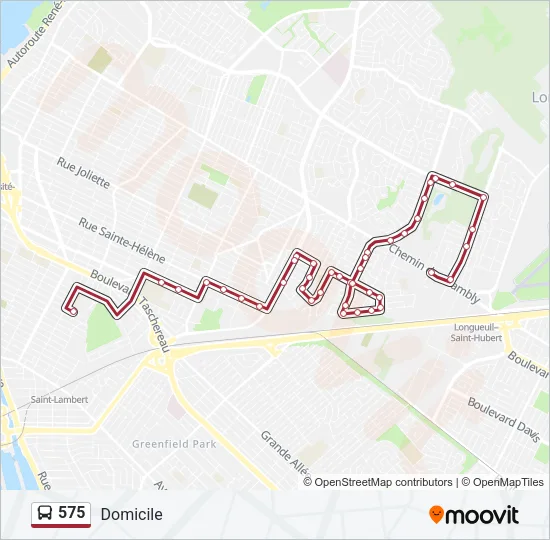 575 Bus Line Map