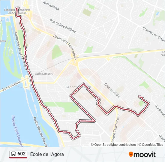 602 Bus Line Map