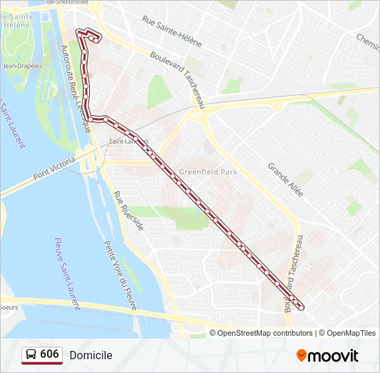 606 Bus Line Map