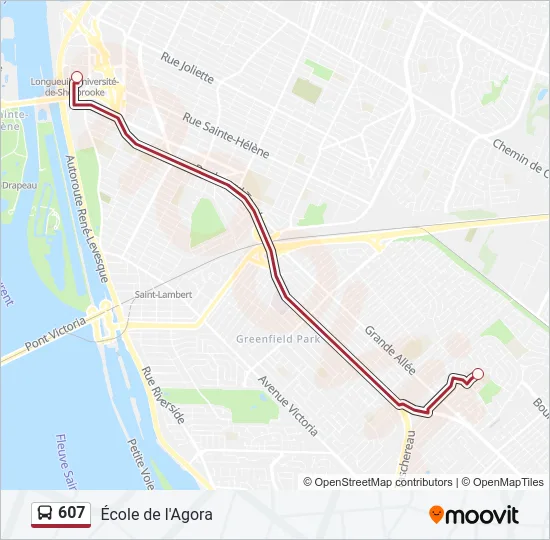 607 Bus Line Map