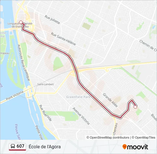 607 Bus Line Map