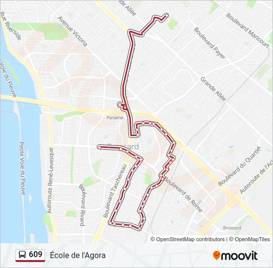 609 Bus Line Map