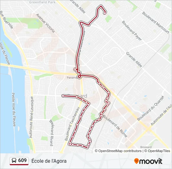 609 Bus Line Map
