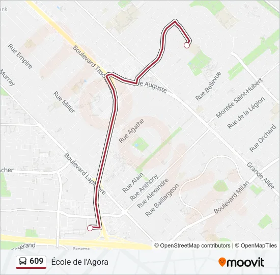 609 Bus Line Map
