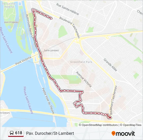 618 Bus Line Map