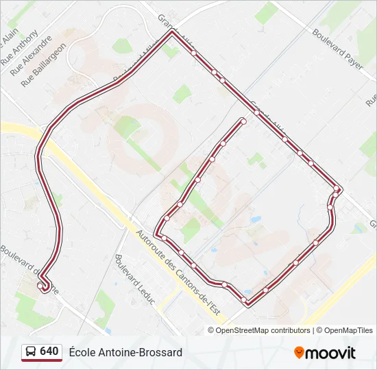 640 Bus Line Map