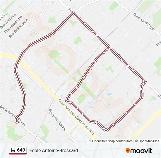 640 Bus Line Map