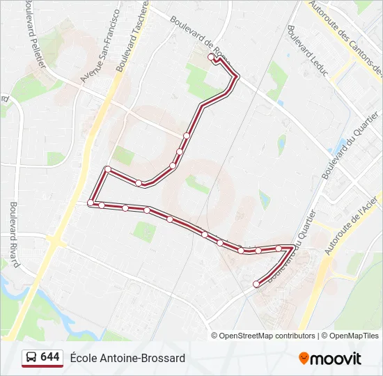 644 Bus Line Map